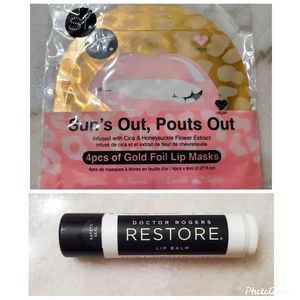 *Bundle* SFglow Sun's Out Pout's Out Goil Foil Lip Masks & Dr. Roger's Lip Balm